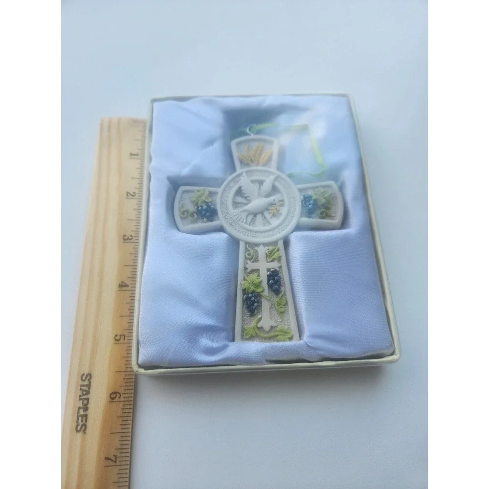 Holy Natures Harvest Themed‎ Cross Ornament Christening Baptism Favor In Box